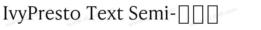 IvyPresto Text Semi字体转换
